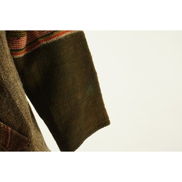 Vintage Handwoven Tweed Native Southwestern Collared Shirt Jacket Unisex - Picture 6 of 9